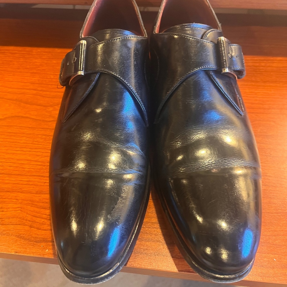 Black single monk by Magnanni size 9 M